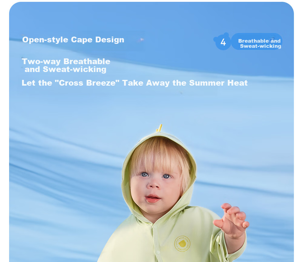 Betis Baby Sunscreen Jacket 2026 New Breathable Sunshade Cape Lightweight Children's Sun Protection Clothing Boys and Girls Skin Jacket 17