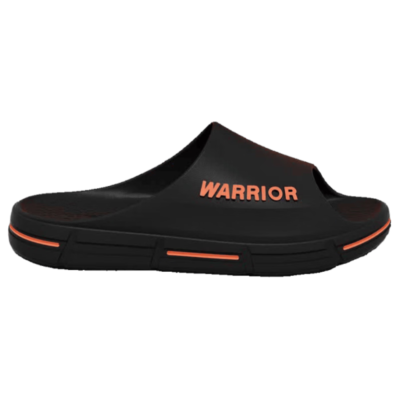 Warrior Men's Summer New Bathroom Non-Slip Wear-Resistant Soft Sole Sports Outdoor Beach Slippers Black Size 42-43