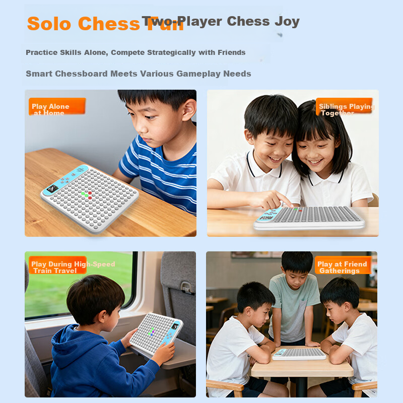BOSHUJIAN Smart Gobang Board Children's Toy Portable Multifunctional Electronic Game for Boys and Girls