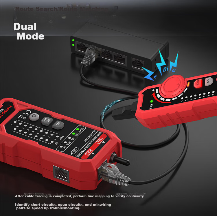 HABOTEST Network Cable Tester HT801B Multifunction Broadband Signal Continuity Checker Tool 8