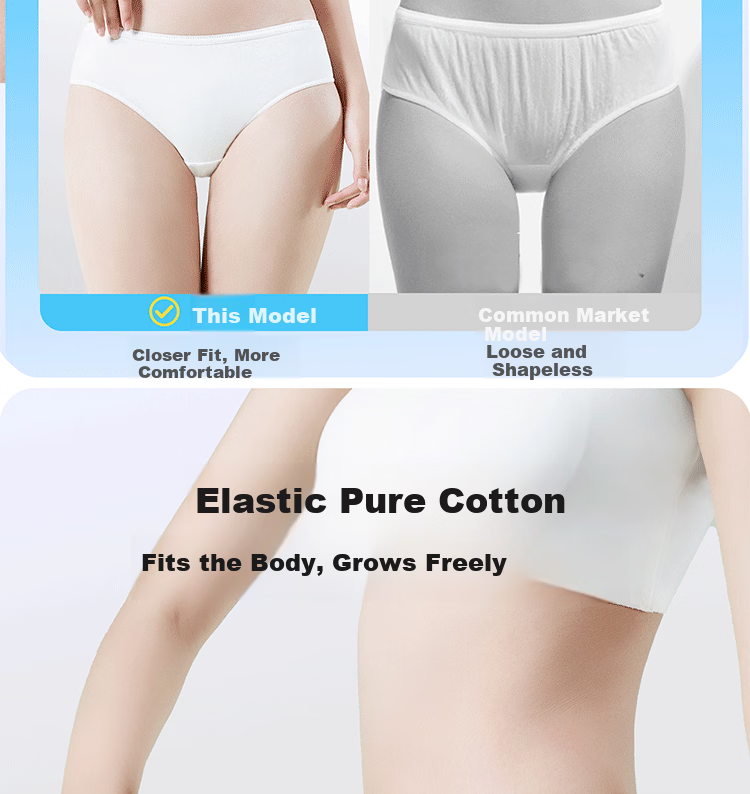 REALLOVE·F Disposable Women's Underwear Medical Grade Cotton Sterile Travel Maternity Postpartum Plus Size Daily Use Shorts 21