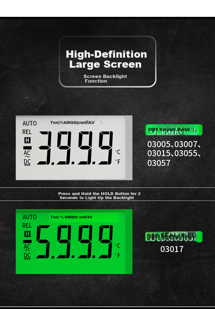 SATA 03005 Handheld Multimeter Digital Clamp Meter Capacitance Resistance Voltage Tester 3