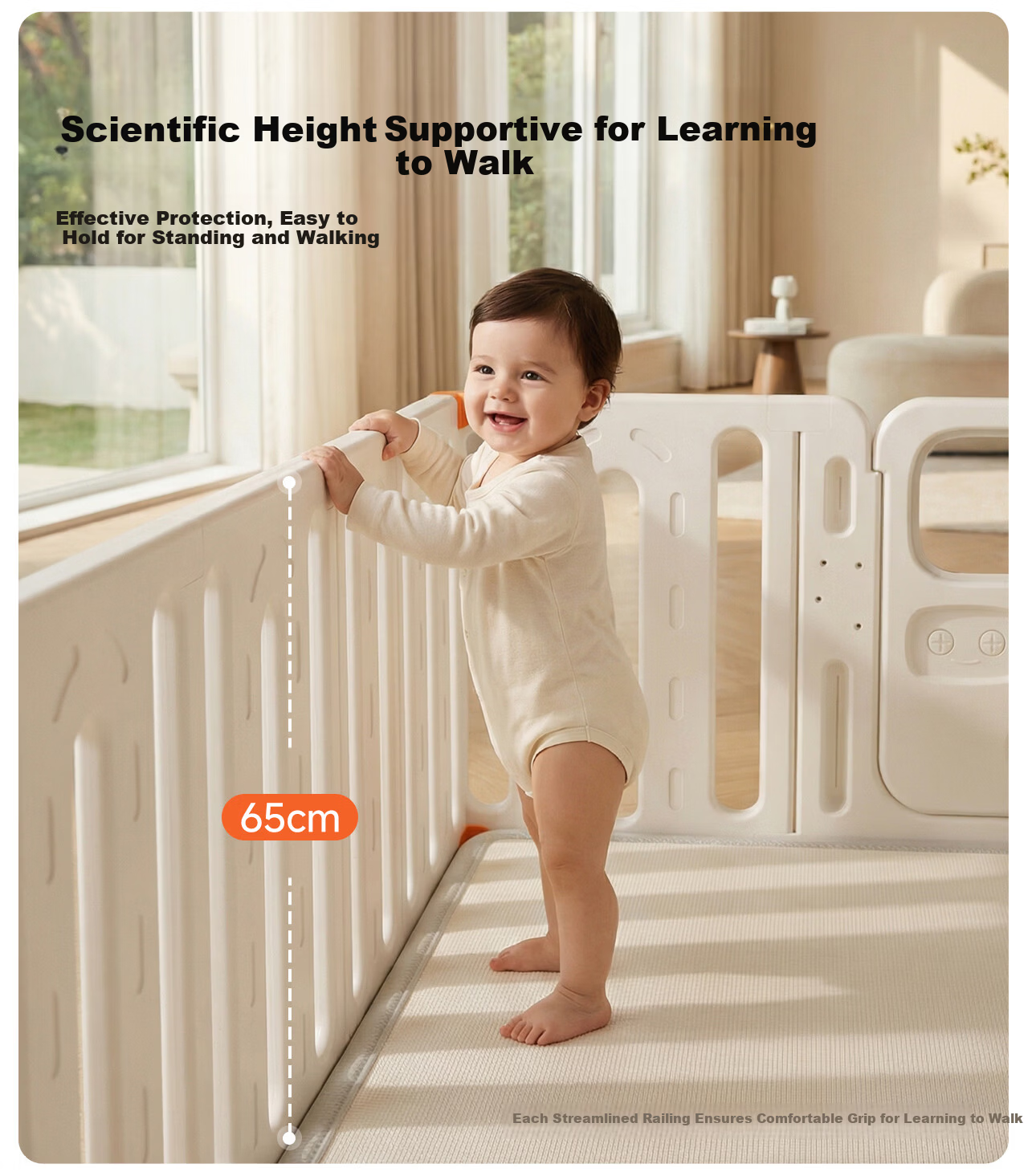 Manlong Dream Car Fence Baby Safety Gate Home Living Room Crawling Mat Floor Walker Guardrail 10+2 17
