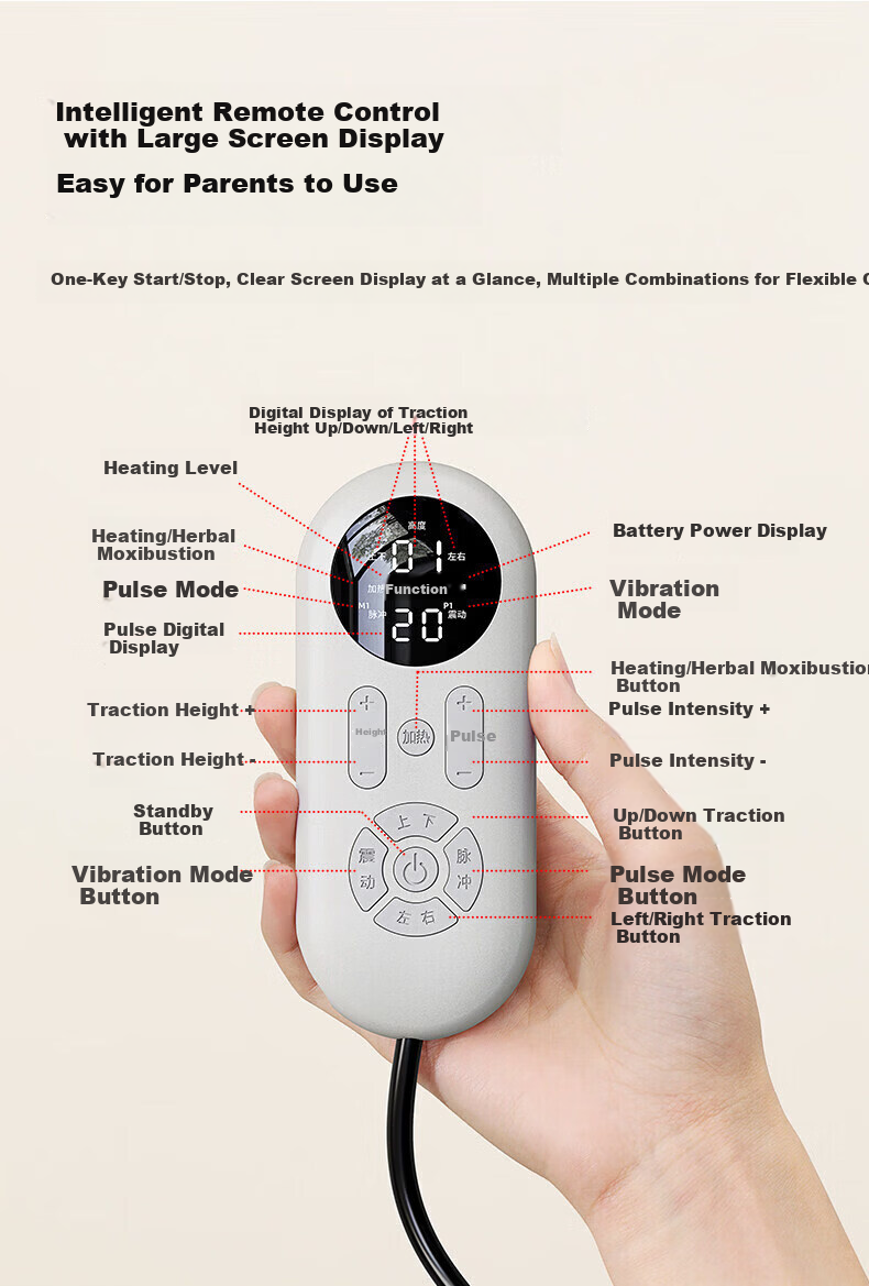 Ai Professor Full-Automatic Waist Massager Kneading Lumbar Support Spine Back Pulse Heat Vibration Relief for Lumbar Disc Herniation and Muscle Strain Gift for Parents Elderly Men and Women 14