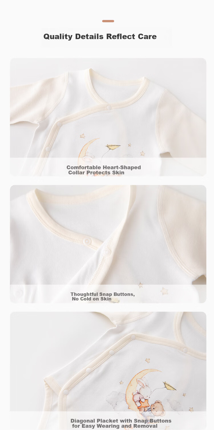 Babyprints Baby Romper 2-Pack Newborn Cotton Triangle Bodysuit Soft Belly Protection Unisex 59cm 3
