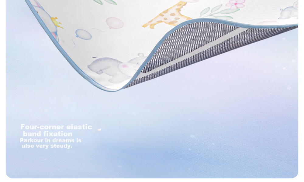 Beitais Baby Cooling Mat Breathable Ice Silk Mattress Toddler Kindergarten Nap Bed Mat Cloud Whale Fantasy 120*65cm 15