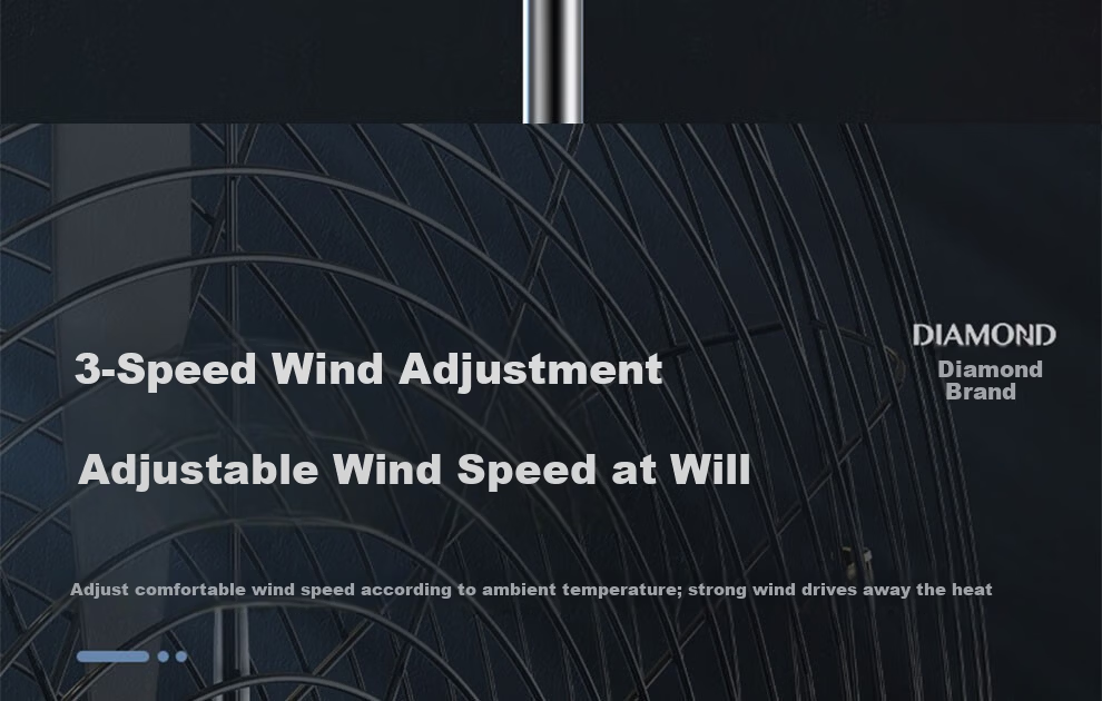 DIAMOND Industrial High-Power Copper Wire Bull Horn Fan Commercial Floor Standing Workshop Factory Ventilation Fan LX 24