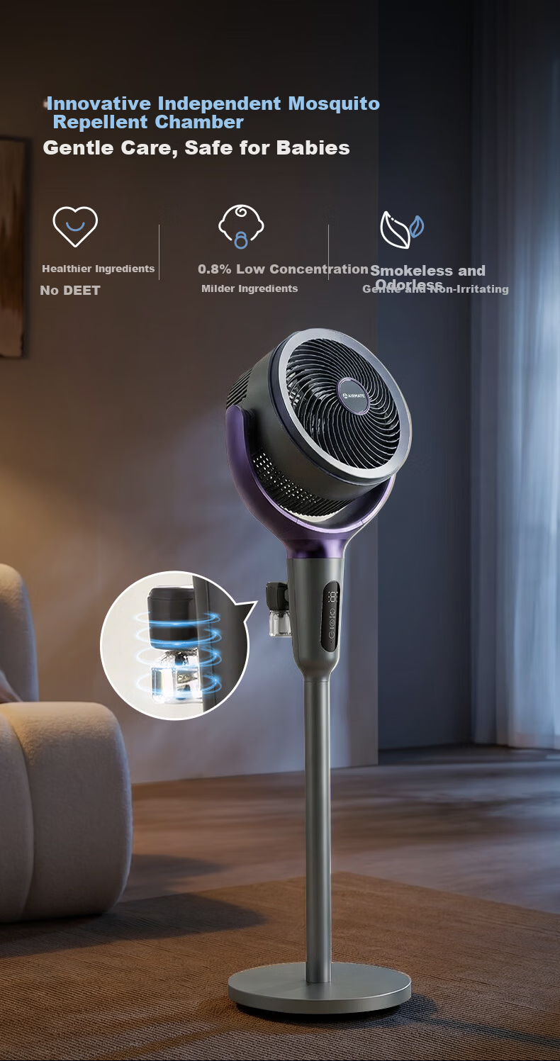 AIRMATE Air Circulation Fan Home Floor Fan DC Inverter High Wind Bedroom Quiet Mosquito Repellent Fan Remote Control Voice Oscillation Purification Ventilation Fan FA18-SQR270 4