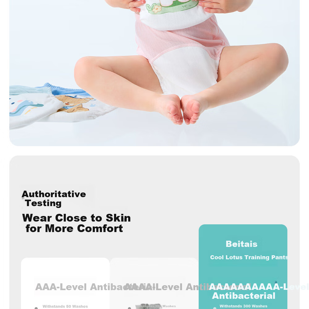 Betis Potty Training Pants Baby Diaper Waterproof Washable Baby Toilet Training Pants Size 110 2-Pack Sweet Rabbit Little Lamb 29