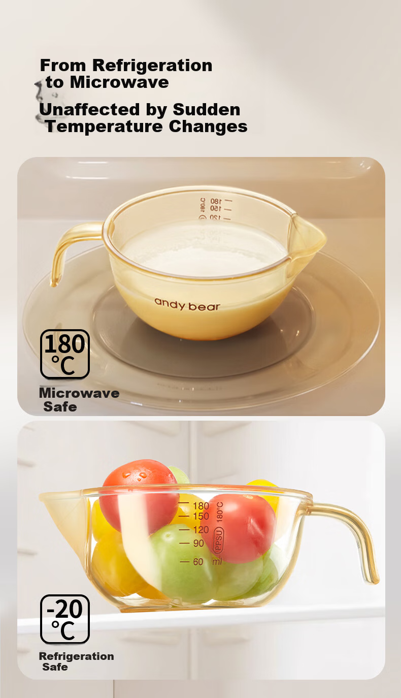 AIBEDILA Baby Feeding Bowl with Spout PPSU Rice Cereal Powder Special Children's Tableware Lunch Box 7