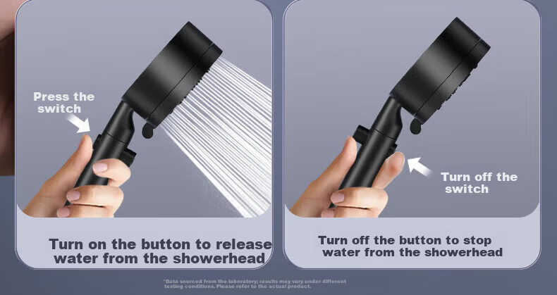 X-GRKE [Germany] High-Pressure Shower Head Turbo Boost Large Water Flow Bathroom Shower Sprayer 14