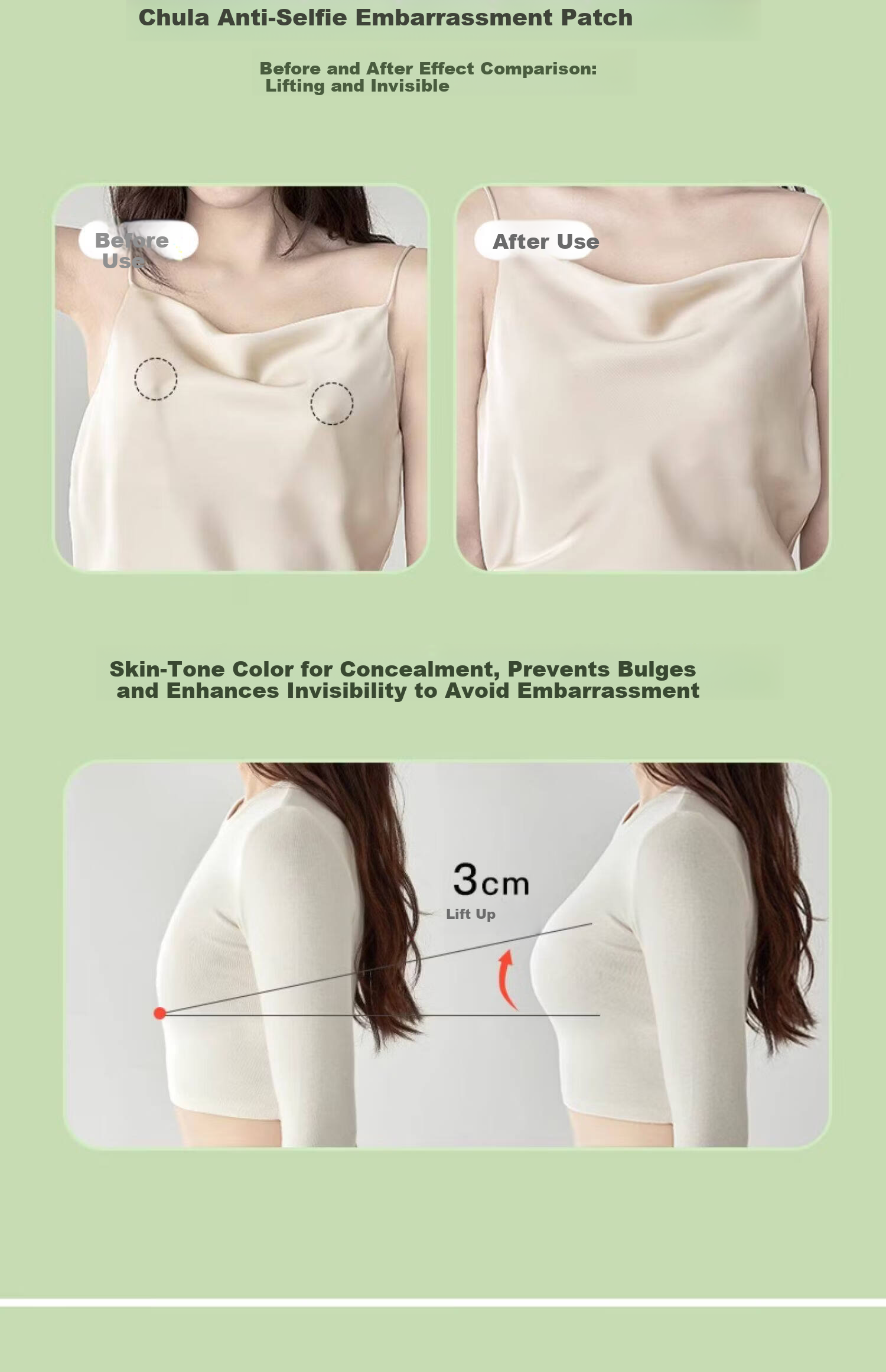 Caramella Silicone Breast Lift Pads Push-Up Invisible Bra for Wedding Dress, Spring and Summer Strapless Bra Pads Anti-Pointing 7