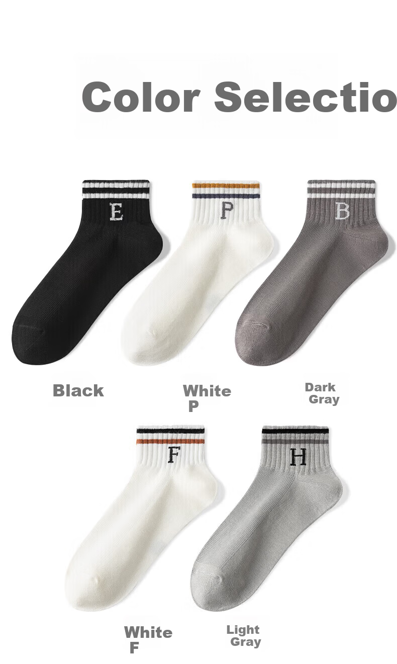 Mian Shisan Men's Short Socks Xinjiang Cotton Spring Summer 10A Antibacterial Deodorant Breathable Youth Trendy Low-Cut Ankle Socks 6 Pairs 11