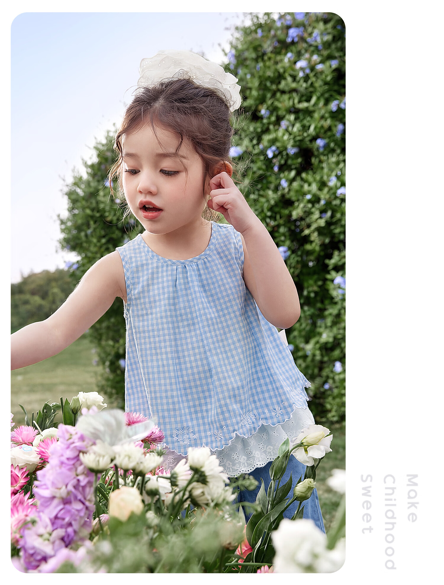 JELLYBABY French Lace Sleeveless Fashion Set New Summer Girls' Vest/Strap Top + Long Pants for Older Kids 16