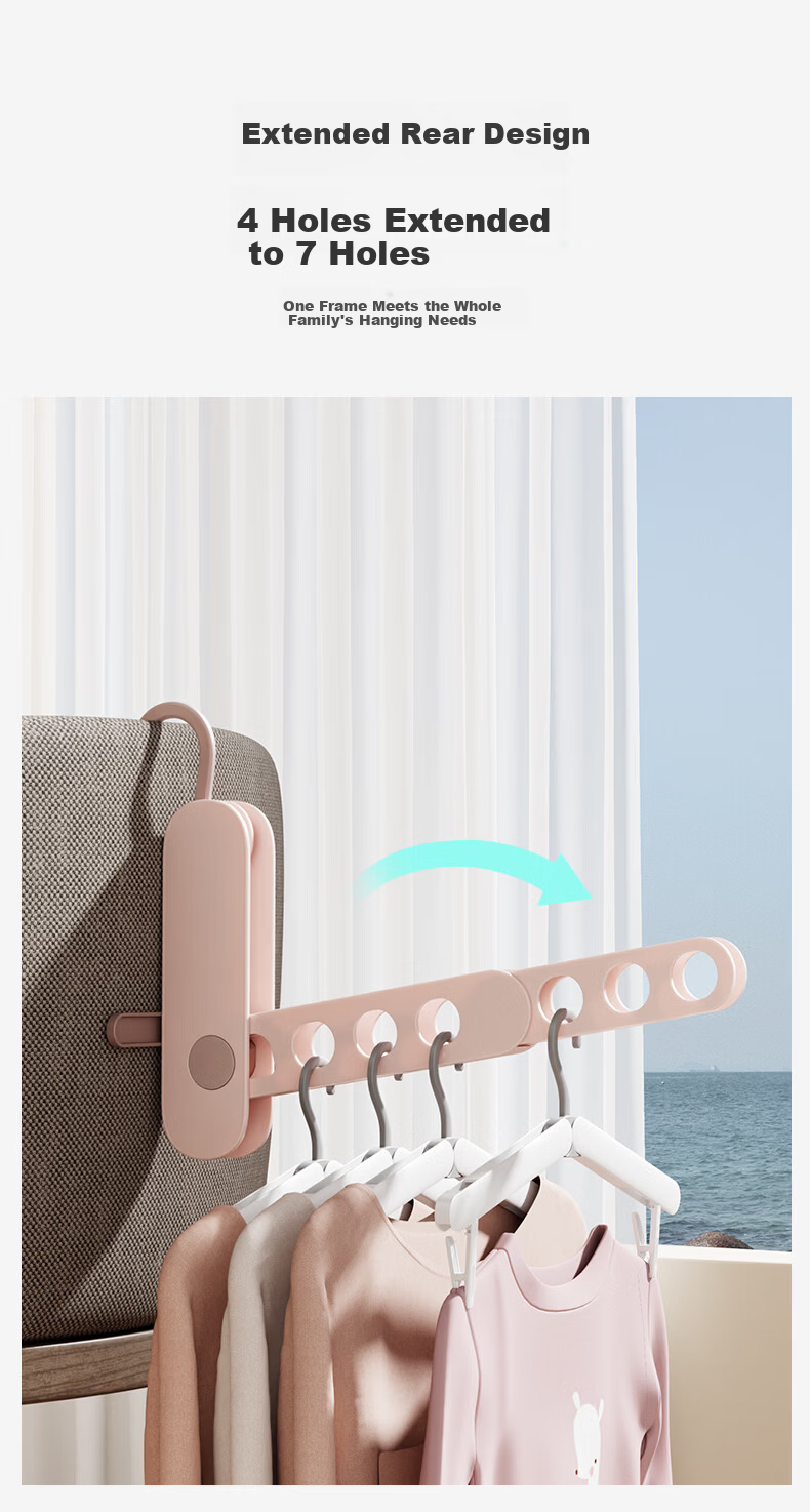 Grace Travel Folding Clothes Hanger Portable Fabric Drying Clip for Underwear Socks Hotel Trip Business Travel 4