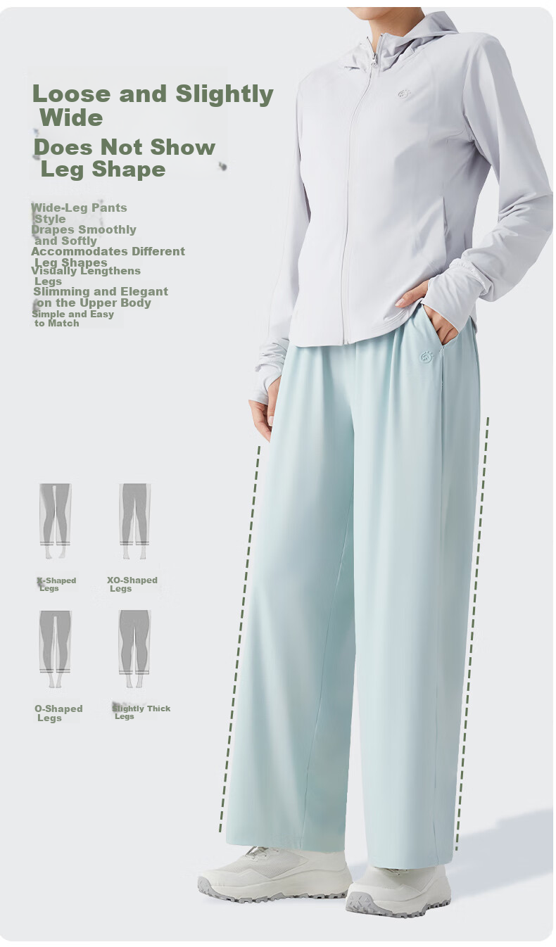 TECTOP Casual Pants Lightweight Outdoor Loose Breathable Solid Color Long Pants 2422138ZZ Women's Pink XL 10