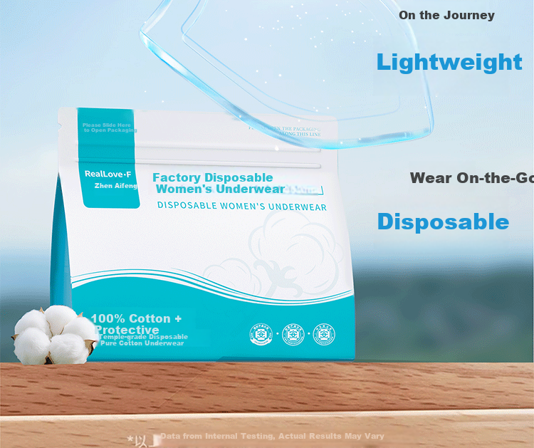REALLOVE·F Disposable Women's Underwear Medical Grade Cotton Sterile Travel Maternity Postpartum Plus Size Daily Use Shorts 16