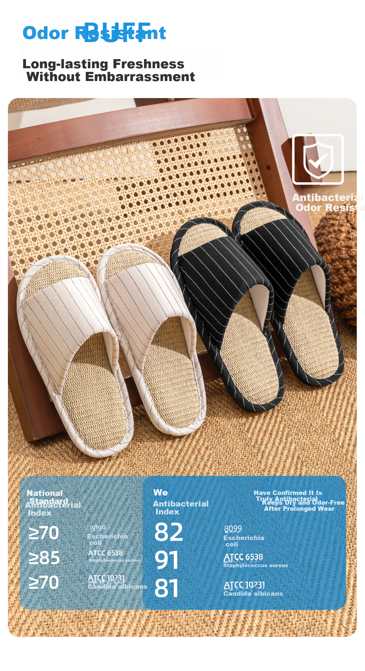 Soft Non-Slip Linen Slippers for Men Spring Summer Couples Indoor Home Antibacterial Deodorant Silent Floor Cotton Linen Slippers for Women 7