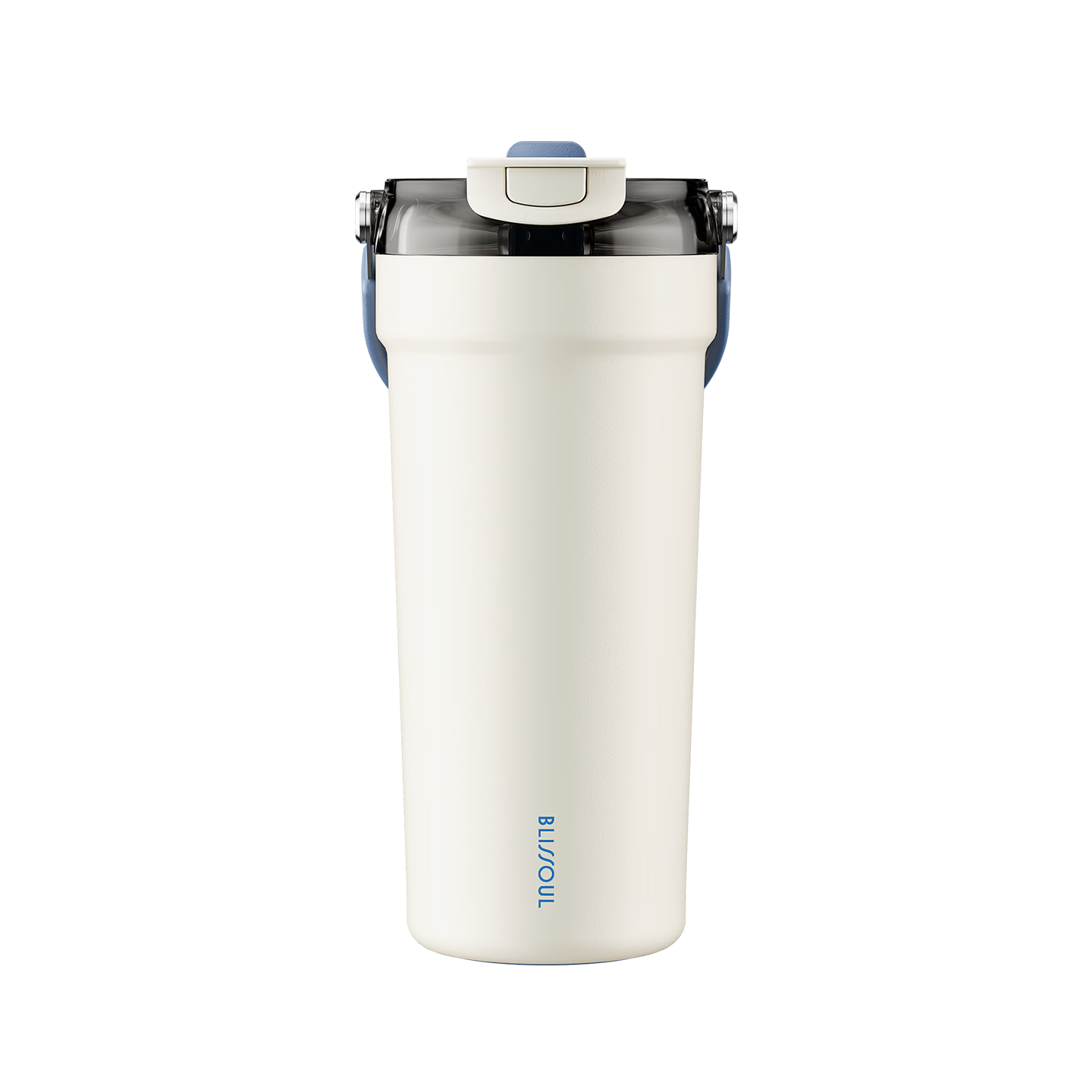 LOCK&LOCK Ceramic Coated Handle Insulated Mug Large Capacity Coffee Cup Portable Water Bottle Ivory White - 700ML