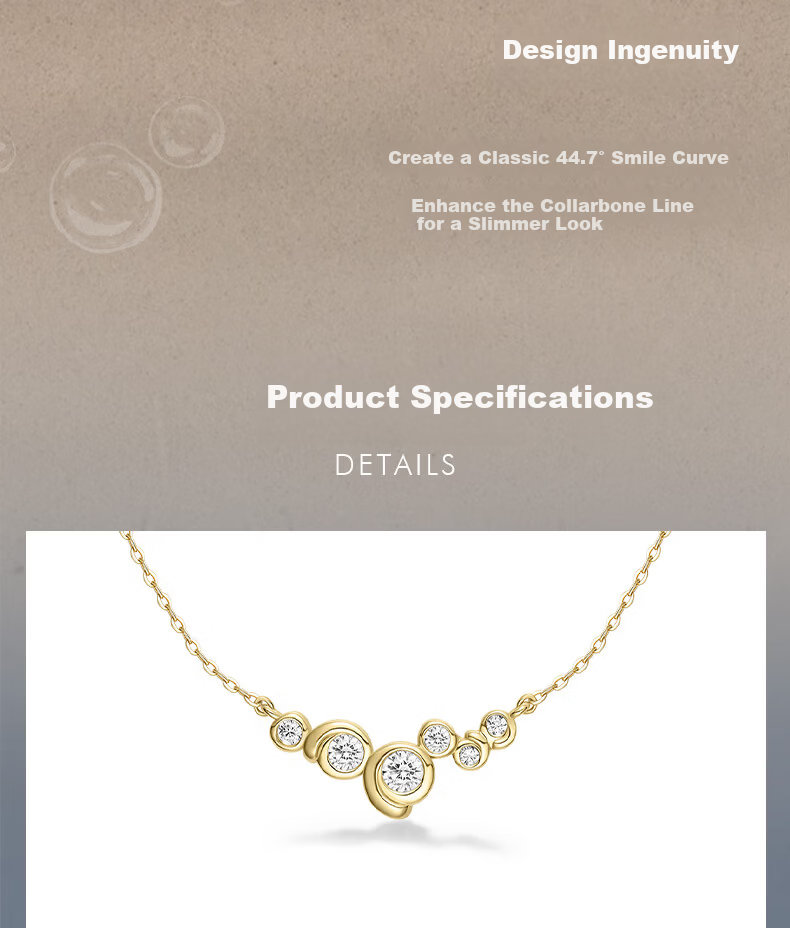 HEFANG Bubble Stud Earrings Simple Necklace Luxury High-End Feel [Birthday Gift for Girlfriend Wife] 5