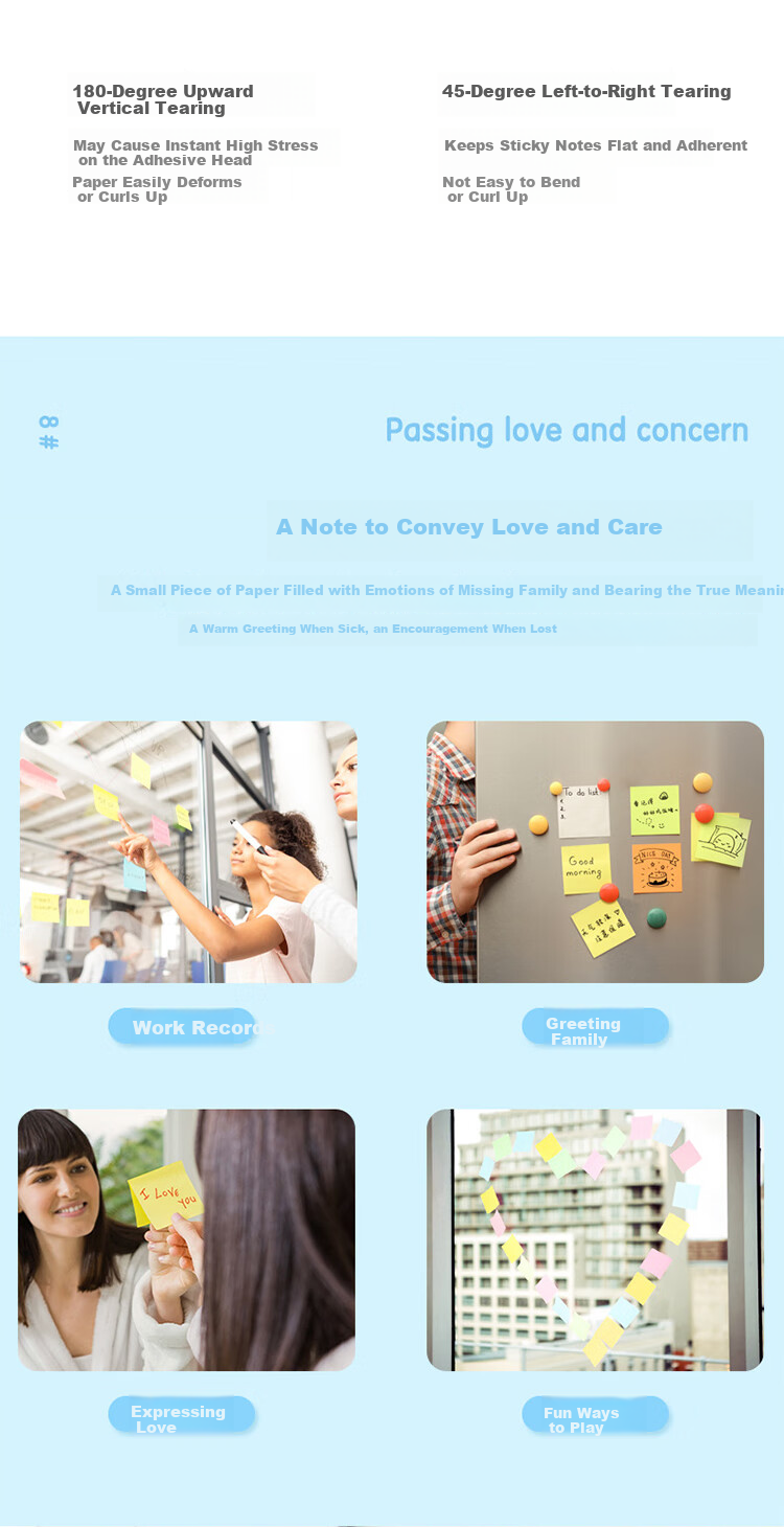 Jufu 400pcs Fluorescent Film Index Label Stickers Memo Notes Small Strips Indicator Sticky Notes School Supplies 5