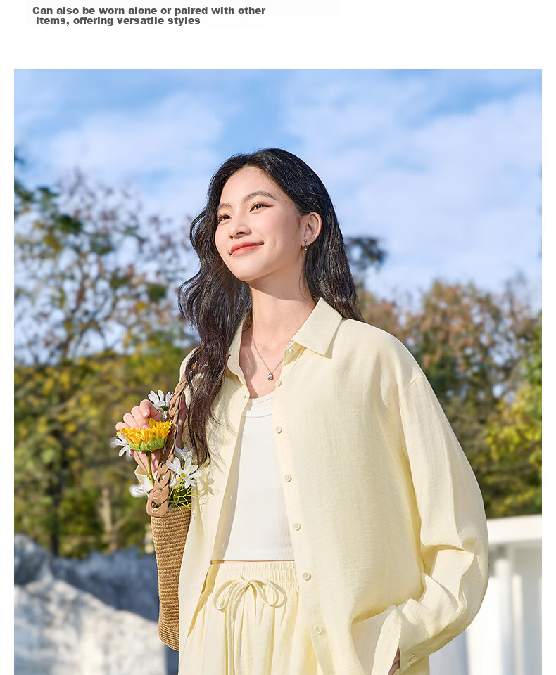 Urban Beauty Linen Shirt Women 2026 Summer New Luxury Youthful Stylish Blouse Ladies Shirt High-End Sun Protection Jacket 2