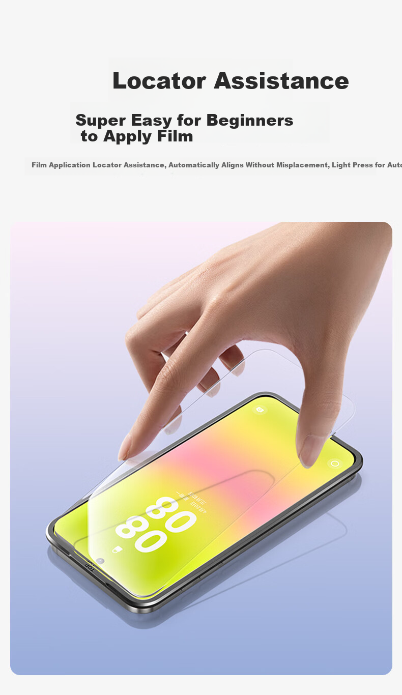 LLUNC [2-Pack] Tempered Glass Screen Protector for Huawei Pura90 P90 Full Coverage Ultra-Thin HD Anti-Fingerprint Drop Resistant Scratch Resistant No White Edge Dustproof Phone Protective Film 4