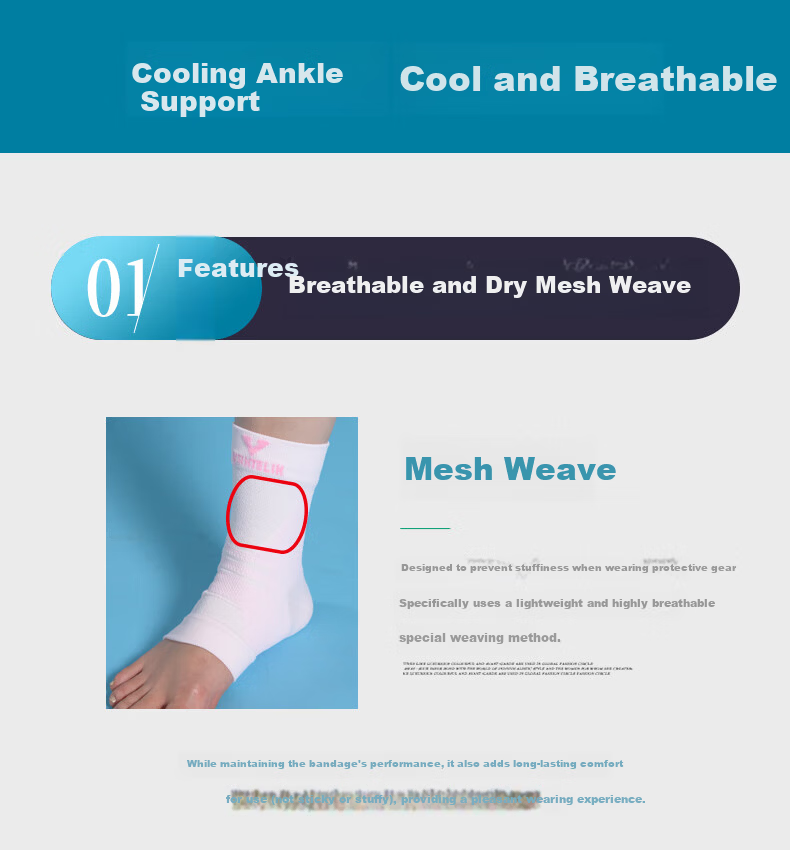 KOWA Ankle Support Japanese Imported Cooling Basketball Ankle Brace Blue Single M Size (Shoe Size 38-42) 5