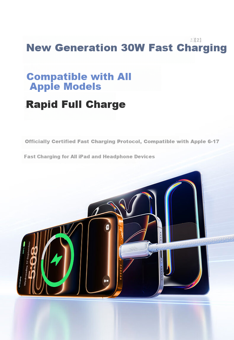 Aomake Type-C Fast Charging Data Cable for Apple 16/15, Car 6A Current CTOC Braided Fast Charge Compatible with Apple 17/iPad/Xiaomi Huawei Smartphones and Laptops 4