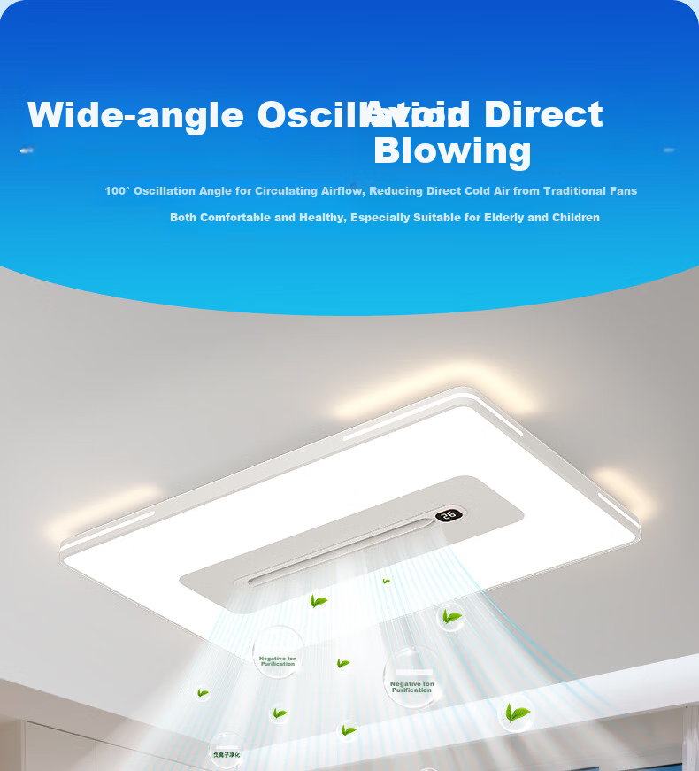 Great Wall LED Bladeless Ceiling Fan Light 2026 Model Simple Living Room Bedroom Dining Room Zhongshan Integrated Fan Lamp 5