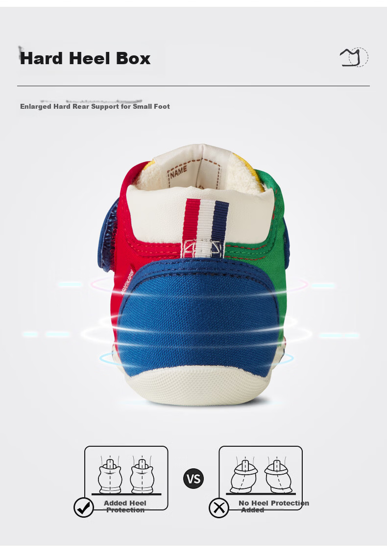 MIKIHOUSE Antibacterial and Antiviral Upgraded Toddler Walking Shoes Children's Health Shoes Multi-color 13.5cm 5