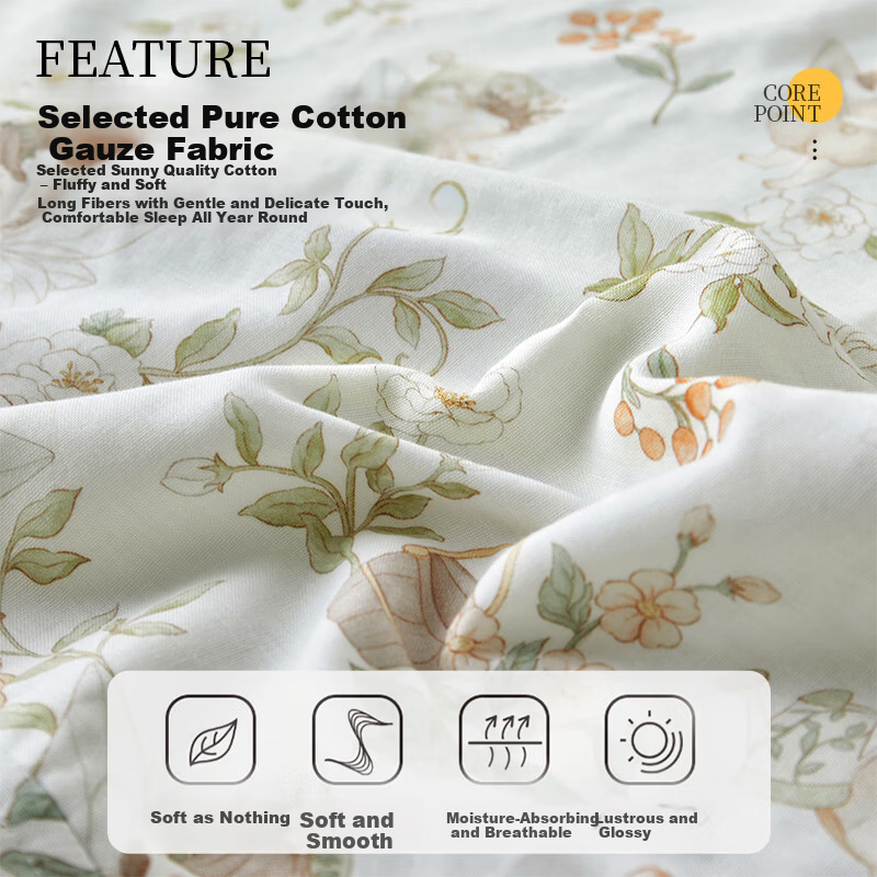 MUJI A-Class Baby Grade 100% Cotton Four-Layer Gauze Blanket Nap Towel Pure Cotton Children's Quilt 120*150cm