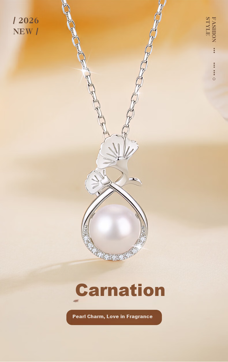 Spring Shallow Carnation Necklace for Women Girls Birthday Gift for Girlfriend Wife Mom 2026 New Women's Clavicle Chain 1