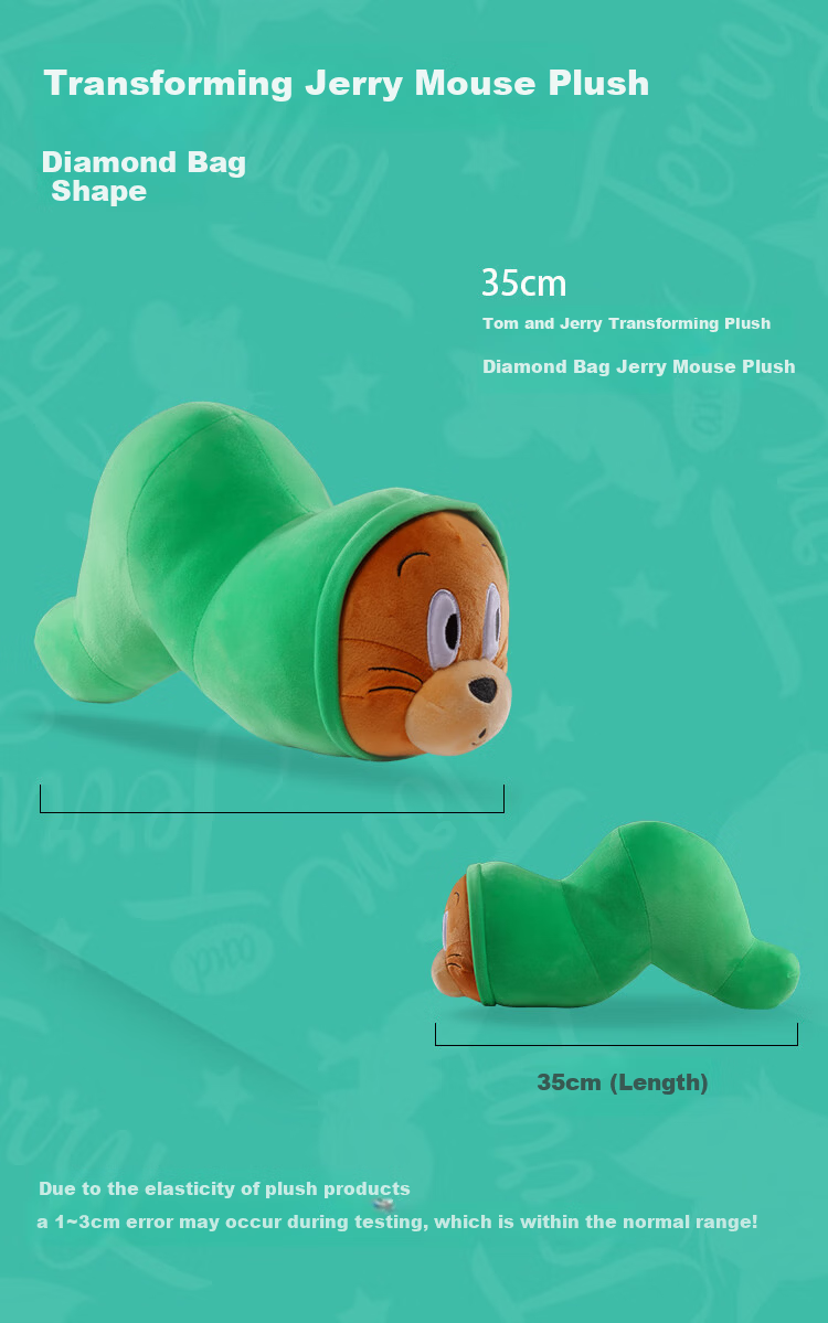 Haoqile Tom and Jerry Jerry Long Body Pillow Bedside Leg Hugging Plush Doll Comfort Toy Peripheral Pillow 7