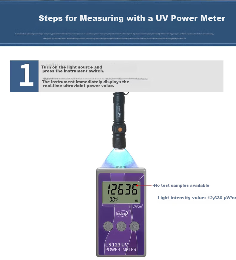 Linshang LS123 UV Power Meter Solar Film Sunscreen Clothing UV Blocking Effect Tester Radiometer 9
