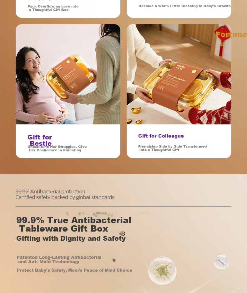 AVENT Philips Baby Food Silicone Tableware Gift Set JD Self-operated Baby Lunch Box 5