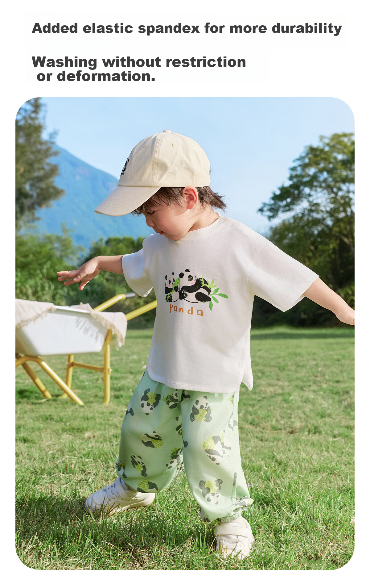 JOYNCLEON Baby Short Sleeve Set Boys and Girls Summer Long Pants Children's Thin Summer Two-Piece Outfit jtz205682 8