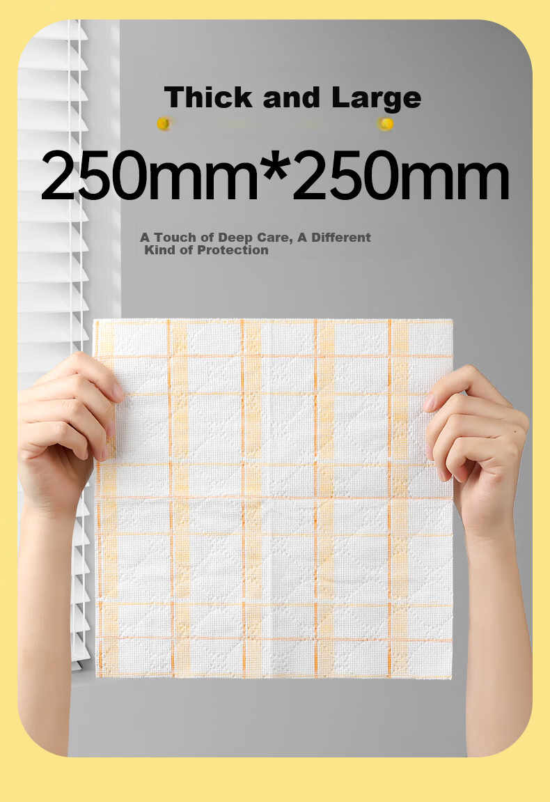 Grace Lazy Cleaning Cloth 25x25cm 45 Sheets Weekly Disposable Kitchen Dishwashing Cloth Lint-Free 5