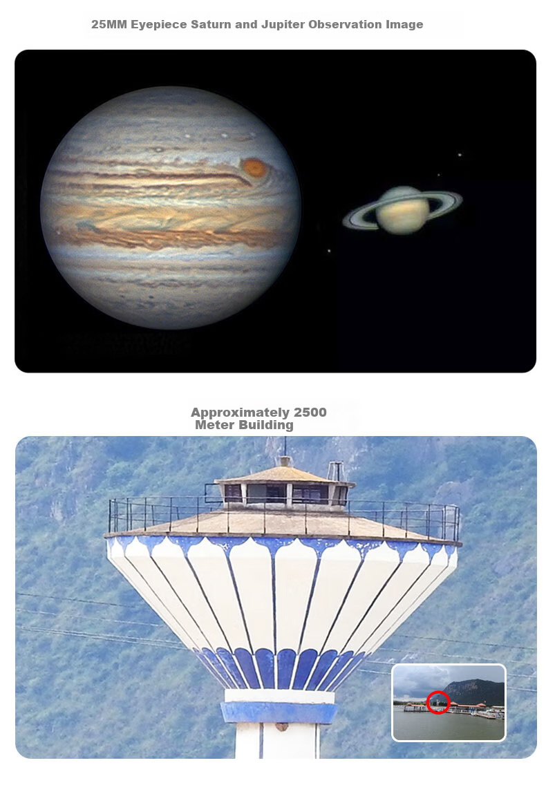Xingtelang 80EQ Professional Astronomical Telescope, High-Definition High-Magnification Large-Aperture Telescope for Stargazing, Scientific Education, Birthday Gift for Students 13