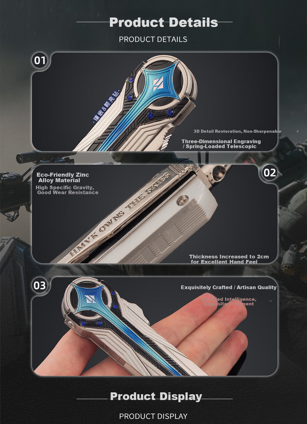 Delta Operation Game Merchandise Dark Star Polaris Yingfeng Weapon Model Knife Skin Children's Toy for Boys on June 1st 4