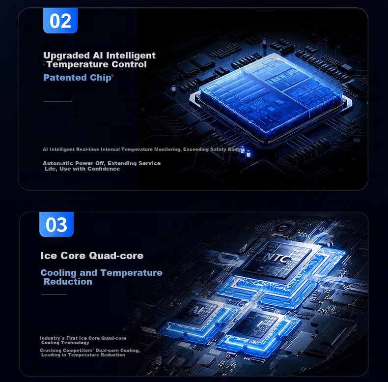 JIAHUACAI Gaming Grade Magnetic Semiconductor Cooler RGB Lighting 3-Level Temperature Control Live Streaming Phone Cooler 2