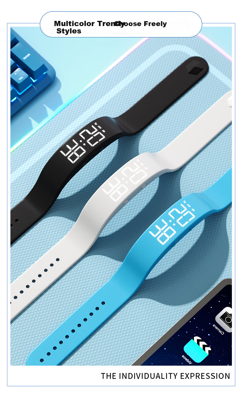 Koshi Student Dedicated Junior High School Wake-up Alarm Vibration Children's Wristband Smartwatch for Middle and High School Girls Time Display 2