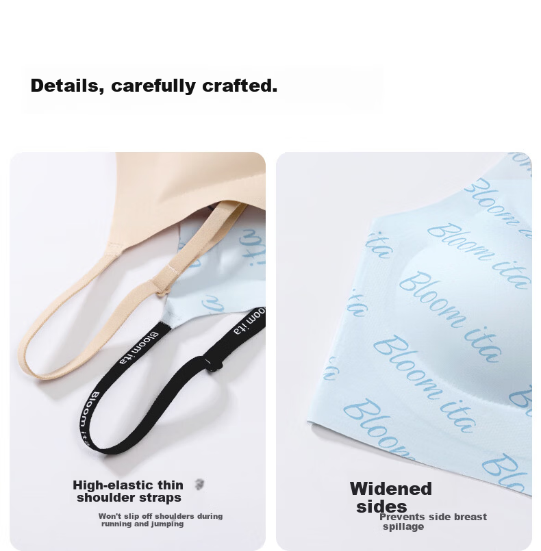 Meishianxuan Developmental Stage Girls Bra Phase 2-3 Junior High Sports Seamless Youth High School Thin Strap Back Design 19