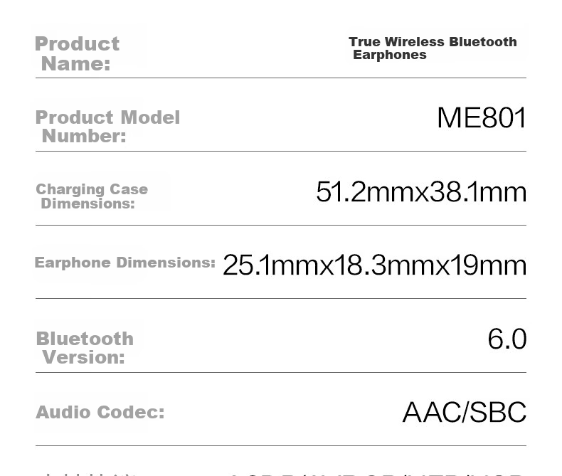 Deli True Wireless Bluetooth Earbuds Semi-In-Ear Earphones Charging Music Sports Gaming Headphones Gift Bluetooth 6.0 Type-C Compatible with Apple Xiaomi Phones White 27