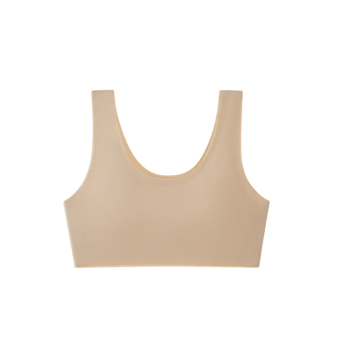 GUJIN Invisible Bra for Girls Adolescence Period, Children's Vest for Elementary and Middle School Students, Large Kids Thin Seamless Pink Foundation Bra
