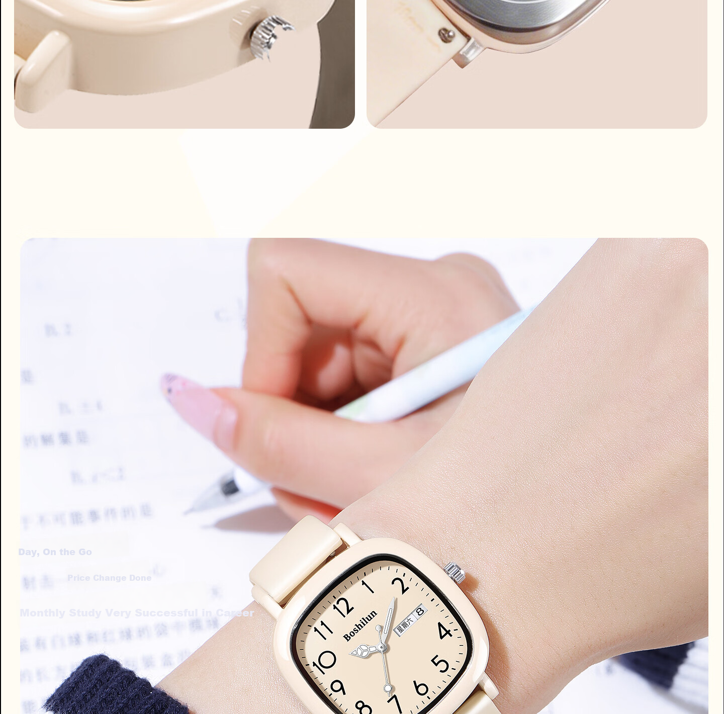 Bausch & Lomb Silent Quartz Exam Watch for Female Middle and High School Students, Time-Only, Gift for Girls 19