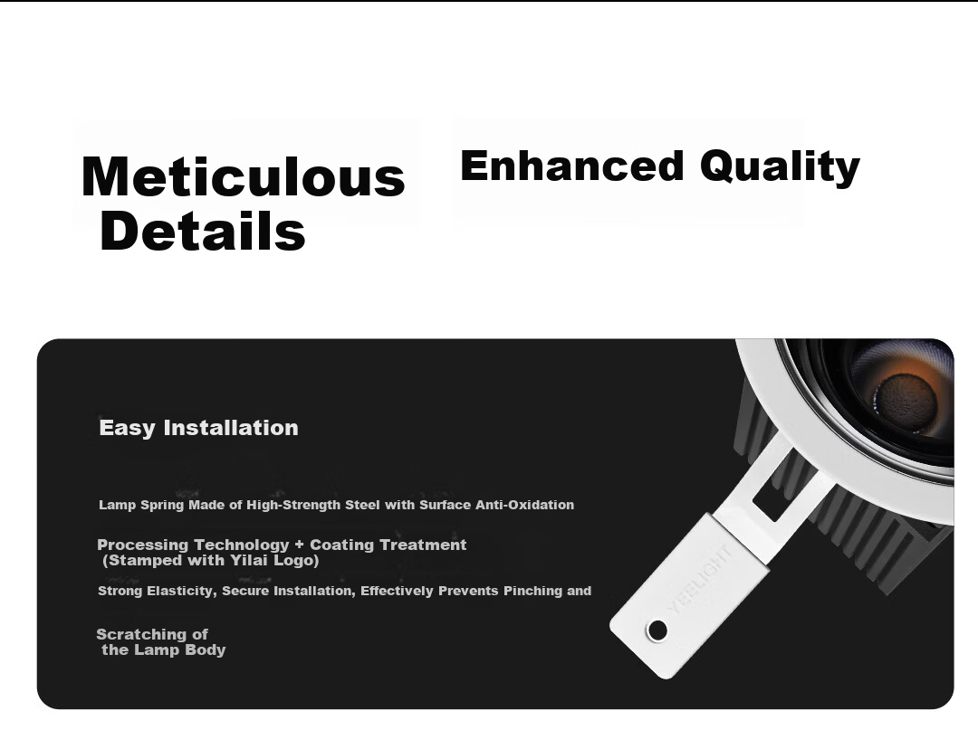 Yeelight Smart LED Dimmable Recessed Downlight Anti-Glare Full Spectrum Eye Protection Spotlight M4 Plus Upgrade 2.0 33