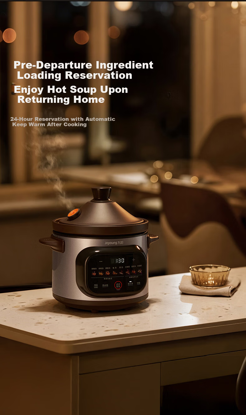 Joyoung 4L Electric Slow Cooker Purple Clay Pot Multi-Function Smart Timer Stew Porridge Soup Pot DG40K-GD408 13