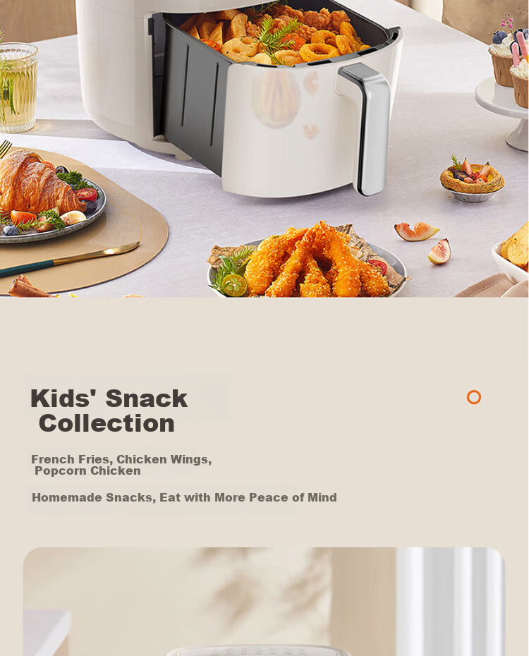 Joyoung Air Fryer Household Smart Multifunctional Steam Oven Combo Oil-Free Fryer 6L French Fries Machine KL-J63A 11