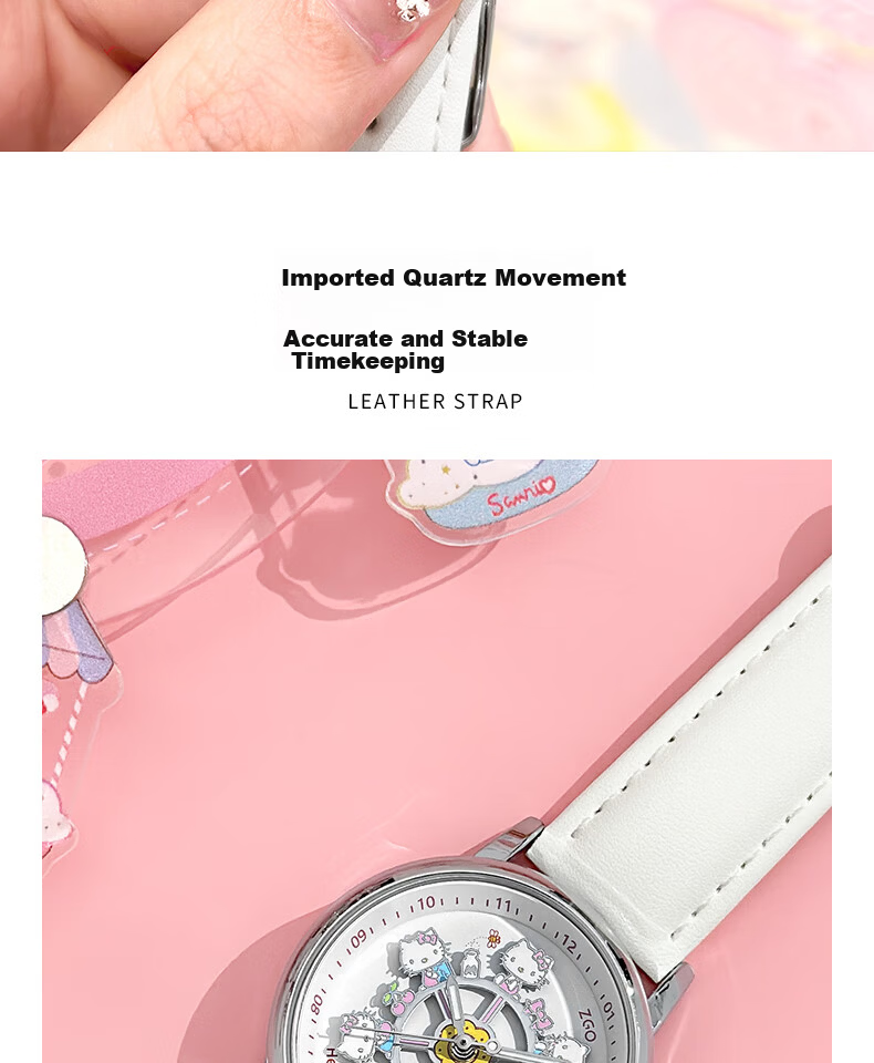 ZGO Sanrio Hello Kitty Official Carousel Watch for Girls Students Middle and High School 8